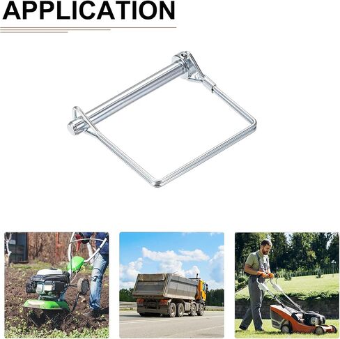 12mm x 65mm (DXL) Shaft Locking Pin - 1Pack - Good for Farm Trailers Lawn - Carbon Steel Square Trailer Coupler Pin - Silver Tone in Saudi Arabia