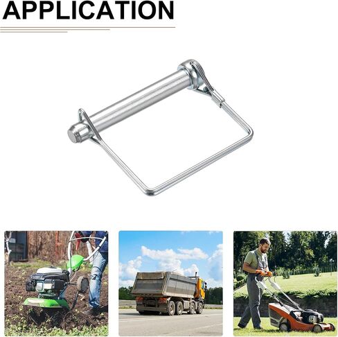 12mm x 65mm (DXL) Shaft Locking Pin - 1Pack - Good for Farm Trailers Lawn - Carbon Steel Square Trailer Coupler Pin - Silver Tone in Saudi Arabia
