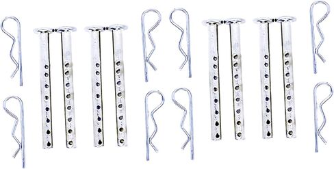 NRC&XRC Heavy Duty Adjustable Clevis Pin Kit , 7/16 x 2.5inch Fastener Tool Zinc Steel 8 Holes W/ Matching R- Clip (4Sets) in Saudi Arabia