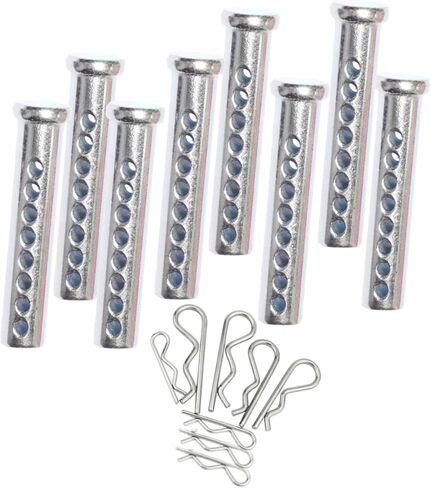NRC&XRC Heavy Duty Adjustable Clevis Pin Kit , 7/16 x 2.5inch Fastener Tool Zinc Steel 8 Holes W/ Matching R- Clip (4Sets) in Saudi Arabia