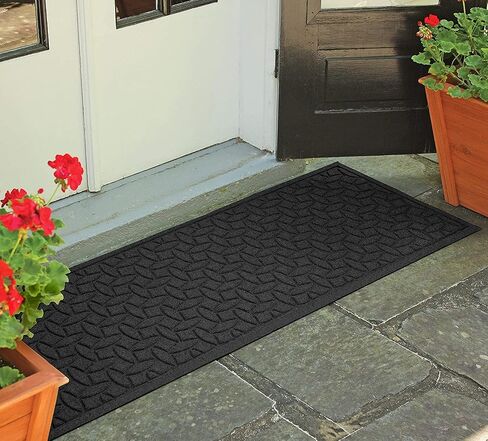 Bungalow Flooring Waterhog Runner Door Mat, 2' x 5' Made in USA, Durable and Decorative Floor Covering, Skid Resistant, Indoor/Outdoor, Water-Trapping, Ellipse Collection, Khaki/Camel in Saudi Arabia