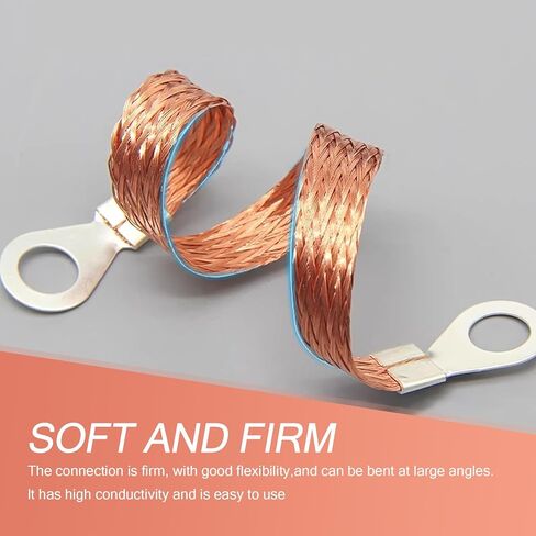 5 قطع من حزام التأريض لمحرك السيارة من Ajxn، 6 مم² 9.84 بوصة/12.99 بوصة صندوق توزيع مرن بثمانية فتحات، شريط توصيل سلك توصيل باب الجسر، علبة كابل توصيل ملحقات الأسلاك، للسيارات (ذهبي) in Kuwait