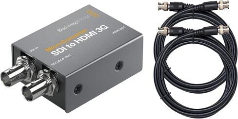 حزمة Blackmagic Design Micro Converter SDI إلى HDMI 3G مع كابل فيديو Pro 3G-SDI BNC ذكر إلى BNC ذكر مع كابل محوري بطول 6 أقدام (عبوة من قطعتين) (3 عناصر) in Kuwait
