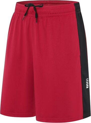 ZENGVEE Men’s 3 Pack Running Athletic Shorts 7" Quick Dry Workout Gym Shorts with Pockets for Basketball in Kuwait