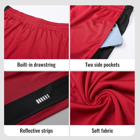 ZENGVEE Men’s 3 Pack Running Athletic Shorts 7" Quick Dry Workout Gym Shorts with Pockets for Basketball in Kuwait