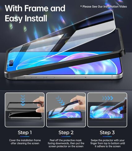 مجموعة من 4 قطع من واقي شاشة Meifigno لهاتف iPhone 16 Pro [2X HD Clear + 2X الخصوصية] مع 1X واقي عدسة الكاميرا، صلابة 9H مقاومة للكسر، حافظة صديقة لهاتف iPhone 16 Pro من الزجاج المقوى (6.3 بوصة) in Kuwait