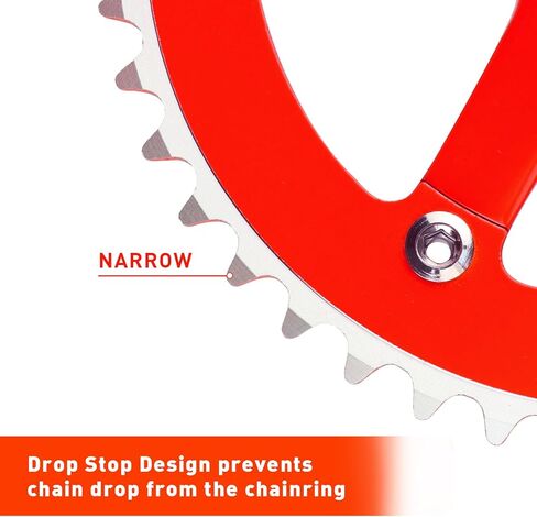 مجموعات كرنك الدراجة 44T-170 مم، مجموعة كرنك مربعة الشكل، دراجة ذات تروس ثابتة، سلسلة دائرية وكرنك ذات سرعة واحدة، مناسبة للدراجات ذات السرعة الواحدة ذات العتاد الثابت، 5 ألوان in Kuwait