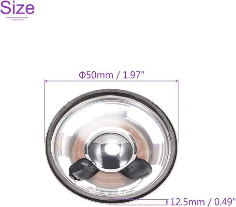 DMiotech 2 Pack 3W 4 Ohm 50mm Diameter DIY Magnetic Speaker Round Type Internal Replacement Loudspeaker for DIY Speaker in Saudi Arabia