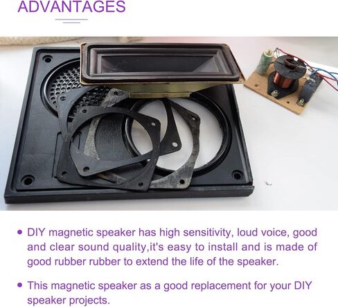 DMiotech 2 Pack 3W 4 Ohm 50mm Diameter DIY Magnetic Speaker Round Type Internal Replacement Loudspeaker for DIY Speaker in Saudi Arabia
