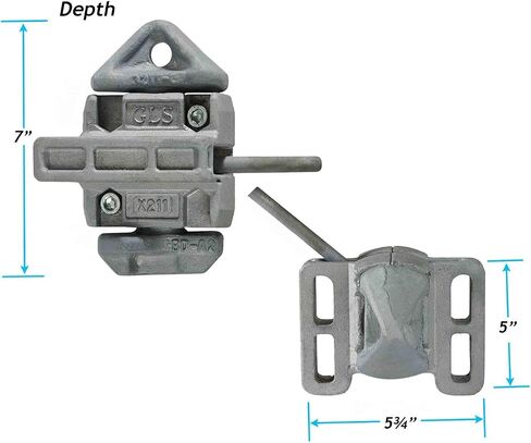 Mytee Products (4 Pack Sea Rail Shipping Container Manual Twist Lock Left-Right Handlocking Casting Steel - No Lever Required in Saudi Arabia