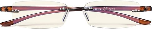 CessBlu Computer Reading Glasses for Men Women Blue Light Filter Anti Glare UV Ray Protection Rimless Reader Eyeglasses in Saudi Arabia
