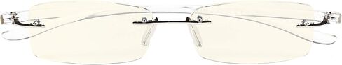 CessBlu Computer Reading Glasses for Men Women Blue Light Filter Anti Glare UV Ray Protection Rimless Reader Eyeglasses in Saudi Arabia