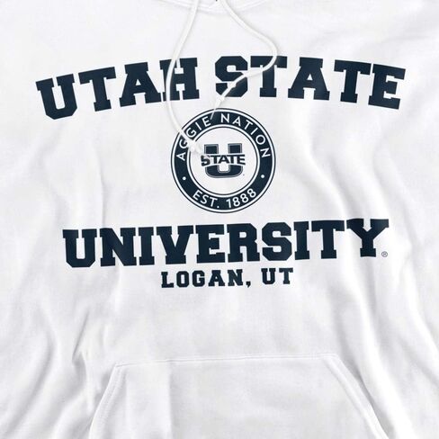 Utah State University Official Circle Logo Unisex Adult Pull-Over Hoodie in Saudi Arabia