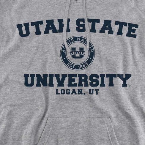 Utah State University Official Circle Logo Unisex Adult Pull-Over Hoodie in Saudi Arabia
