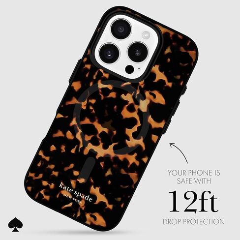 حافظة Kate Spade New York لهاتف iPhone 16 Pro - متوافقة مع MagSafe - حافظة هاتف مصممة - سلحفاة in Kuwait