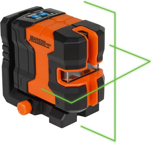 جهاز قياس مستوى الليزر من جونسون Level & Tool JLD300-GN2D، خط متقاطع ذاتي التسوية وليزر بنقطتين مع تقنية GreenBrite®، قاعدة مغناطيسية، حقيبة حمل ذات غلاف صلب، بطارية ليثيوم أيون، هدف مغناطيسي in Kuwait