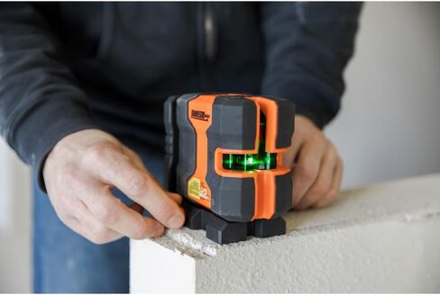 جهاز قياس مستوى الليزر من جونسون Level & Tool JLD300-GN2D، خط متقاطع ذاتي التسوية وليزر بنقطتين مع تقنية GreenBrite®، قاعدة مغناطيسية، حقيبة حمل ذات غلاف صلب، بطارية ليثيوم أيون، هدف مغناطيسي in Kuwait
