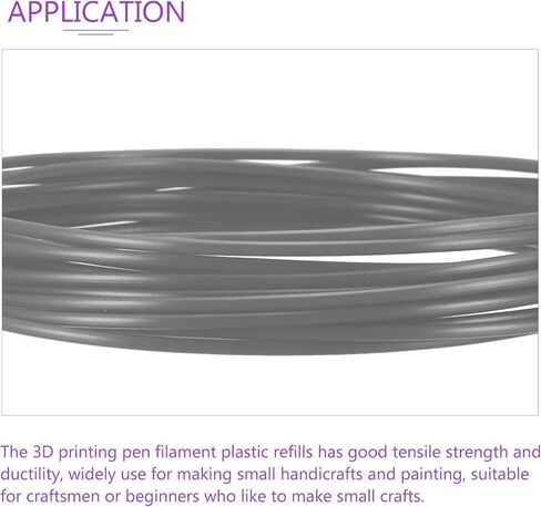 DMiotech 1 Pack 16Ft 3D Pen Filament Refills 1.75mm ABS 3D Printing Filament Refills Grey, for 3D Printers 3D Pen in Saudi Arabia