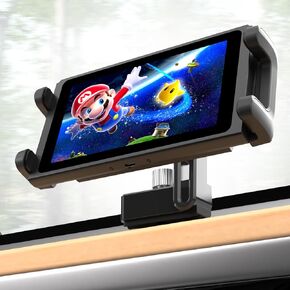 Charchendo Car Game Consoles Mount for Tesla Model Y/3, Air Vent Holder for Switch Tablet Phone with Anti-Drop Shake Road Trip Essentials Compatible with Switch, iPad 12.9, Phones More Devices 4-13''