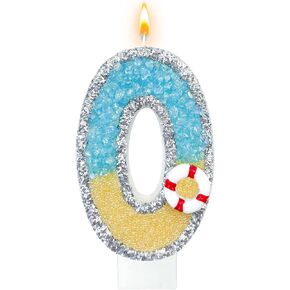 5-Year-Old Birthday Candles, Cake Toppers, Swimming Ring Number Candles, Suitable for Mermaid Theme Parties, Ocean Theme Parties, Beach Parties and Pool Theme Parties