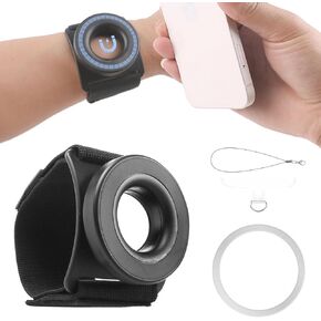 Running Phone Holder for iPhone, 360° Rotatable Magnetic Wrist Phone Holder, Armband Cell Phone Holder, Magnetic Phone Holder, Compatible with magsafe iPhone 15 14 13 12 Pro Max Plus Mini