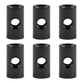 Titanium Nut M5 Cylindrical Nuts for Bicycle Seat Fixed Pack of 6 (Normal Titanium)
