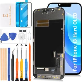 Hard OLED for iPhone 13 LCD Screen Replacement 6.1 inch [Hard OLED,Same Notch] LCD Display Touch Digitizer Screen Assembly A2633 A2482 A2631 A2634 A2635 with Repair Tools