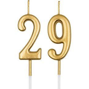 29th & 92nd Birthday Candles, Black Number 29 92 Candle for Cake, Happy Birthday Cake Topper Decoration for Birthday Anniversary Celebration Party Supplies