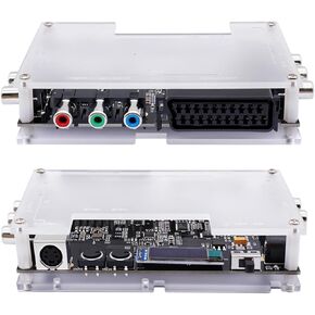 OSSC Add-On Board, OSSC Converter with Composite/AV S-Video Input - Supports Linedouble & Smoothing Mode, Component Scart Video Converter for NGC PS2 Dreamcast Game Consoles