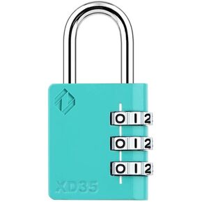 قفل مجمع XD35، قفل مكون من 3 أرقام لقفل قفل الرياضة في صالة الألعاب الرياضية المدرسية، سياج، صندوق أدوات، حقيبة، تخزين بمشبك (4 عبوات، وردي، زمردي) in Kuwait