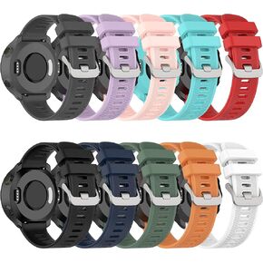 Compatible for Garmin Forerunner 158/Forerunner 55, 20mm Width Silicone Wristband Replacement WatchBand Strap for Garmin Forerunner 158/Forerunner 55/Vivoactive 3/Forerunner245/Forerunner645