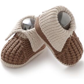 Baby Booties Newborn Hand Knit Sock Shoes Soft Cozy First Walkers for Infant Boys Girls