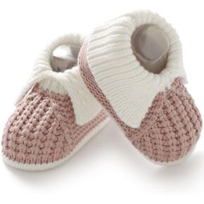 Baby Booties Newborn Hand Knit Sock Shoes Soft Cozy First Walkers for Infant Boys Girls in Kuwait