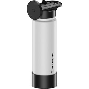 Scosche MFMS22 MagicMount Flask 22oz Stainless Steel Hot & Cold Insulated Sport Water Bottle w/Magnetic Mount Tripod Phone Stand Compatible w/MagSafe iPhone for Cup Holder/Gym/Men/Women/Travel/Black