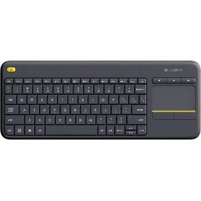 لوحة مفاتيح Logitech Wireless Touch Keyboard K400 Plus مع لوحة لمس متعددة اللمس مقاس 3.5 بوصة، ومفاتيح هادئة، ولوحة مفاتيح لاسلكية تصل إلى 33 قدمًا. التوصيل والتشغيل (متجدد)