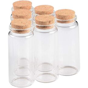 20ml Glass Jars Bottles with Cork 37x40x27mm for Wedding Holiday Decoration 12pcs/lot (12, 20ml-37x40x27mm)