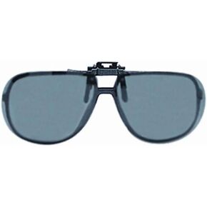 Fisherman Eyewear 8FCO Clip On Original Aviator Black Frame Polarized Sunglasses