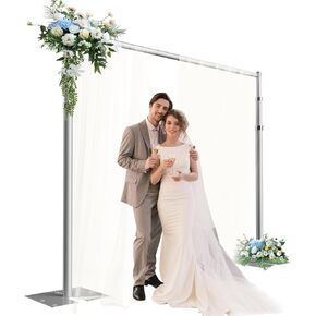 Pipe and Drape Backdrop Stand Kit, Heavy Duty Backdrop Stan10ftx10ft, Adjustable Background Stand for Photography, Wedding, Party, Events Decoration