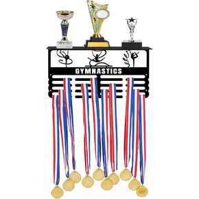 SUPERDANT Medal Shelf Hanger Trophy Shelf Sports Medal Holder Hanging Awards Shelf Medal Hooks Display