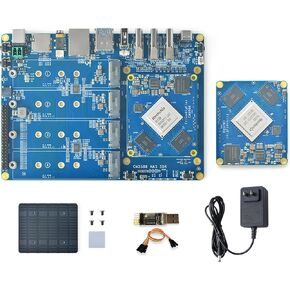 WayPonDEV CM3588 Network Storage Module NAS Kit, 16GB LPDDR4 Single Board Computer, RK3588 2.4GHz CPU 6TOPs NPU Mali-G610 GPU, Support 4X NVMe SSD for Home Cloud Server, 8K Video Encoders (16+64GB)
