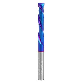 Yakamoz Solid Carbide Compression Flush Trim Router Bit 1/4 Inch Shank Up Down Cut Spiral Router Bit CNC End Mill Cutter Tool, 1/4" Cutting Dia. , 1-1/4" Cutting Length