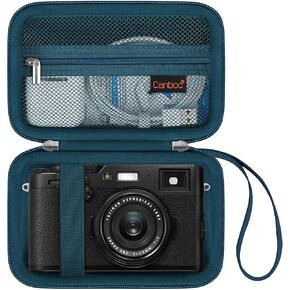 Canboc Carrying Case for Fujifilm X100V/ X100VI/ X100F/ X100S Digital Camera, Zipper Mesh Pocket fit USB Cable, Black (Case Only)