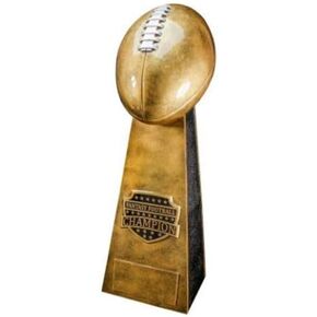 Decade Awards Fantasy Football Tower Trophy - Silver or Gold | FFL Award - 11.5 or 16 Inch Tall - Engraved Plate on Request