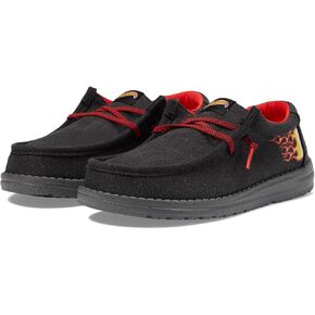 Hey Dude Kids Mens Wally Hot Wheels Black/Multi 6 Medium