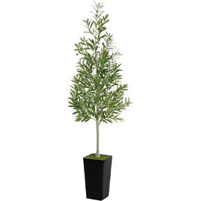 Artificial Olive Tree 6ft - Realistic Tall Fake Plants for Office Living Room Bedroom Home Decor Indoor - Faux Floor Green Silk House Corner Large Potted Plants