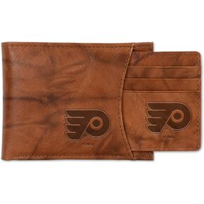 NHL Hockey Standard Genuine Leather Slider Wallet - 2 Gifts in One