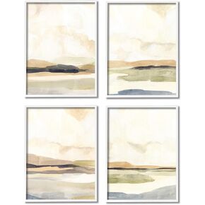 Stupell Industries Sunlit Scenery Horizon Landscapes 4pc Set Framed Wall Art, Design by Annie Warren