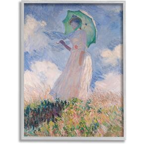 Stupell Industries Woman With Parasol Monet Classic Painting, Design by Claude Monet