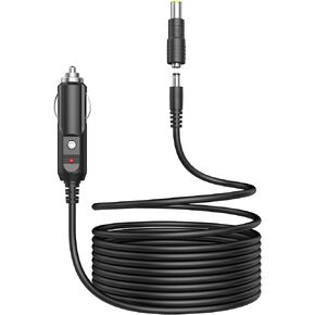 DC 5.5 x 2.1mm + 7.9 x 5.5mm Car Charger Power Supply Cord, 12v -24v, 6.56 FT Car Cigarette Lighter Cable Male Plug to DC Connector, for Car DVR,Bluetooth Speakers,Camera,GPS,Laptop
