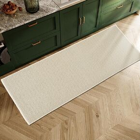 Yancorp 2'x3' Small Area Rug Cream White Berber Rug Indoor Door Mat Entrance Entry Way Rug Non-Slip Doormat No Shed Jute-Look Rugs Patio Porch Washable Rugs